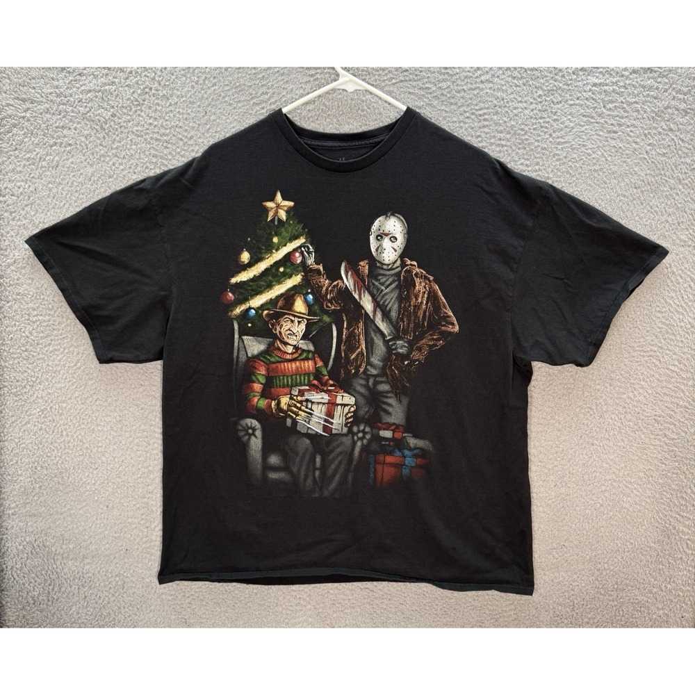 Jason Vorhees Freddy Krueger Shirt Adult 2XL XXL Black Horror Movie Christmas